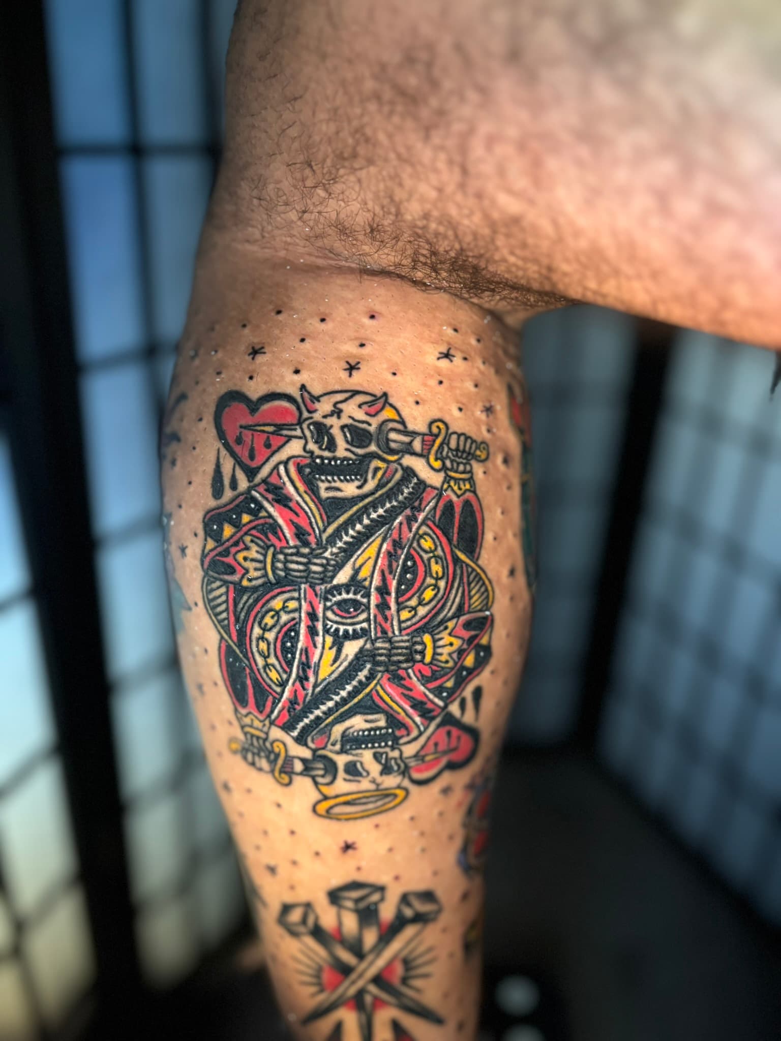 American traditional suicide king flash by Isaac Mackenzie, Oahu